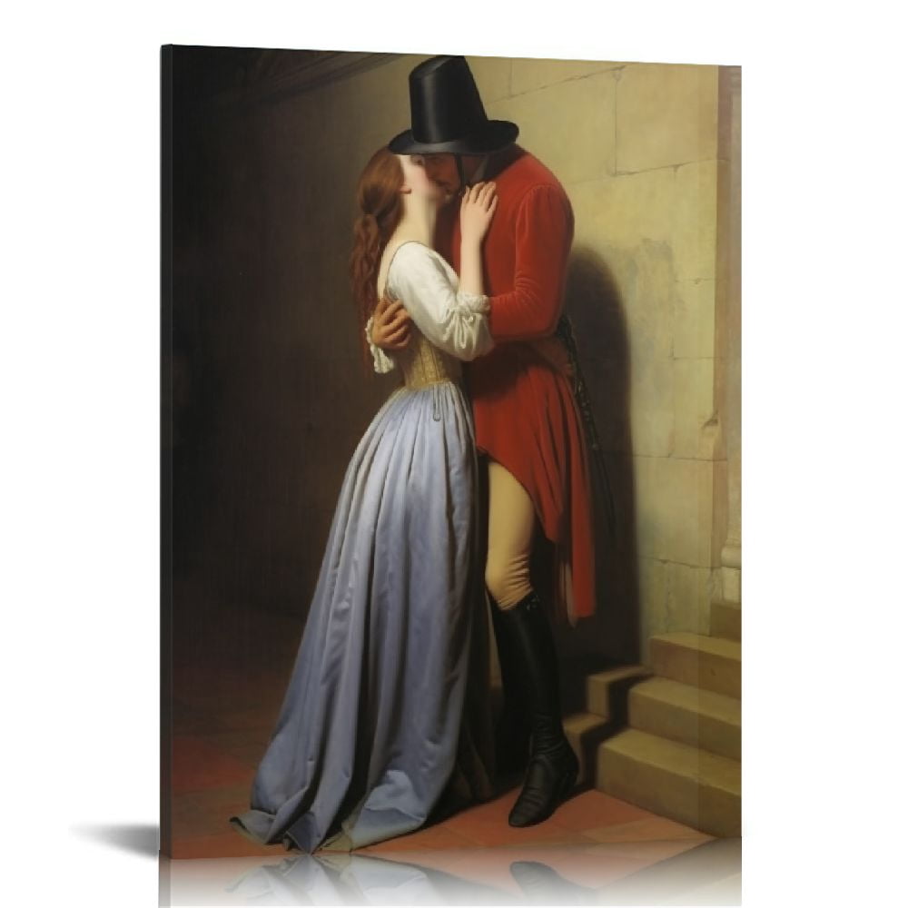 ONETECH Francesco Hayez The Kiss Canvas Prints Classic Reproduction onetech-francesco-hayez-the-kiss-canvas-prints-classic-reproduction