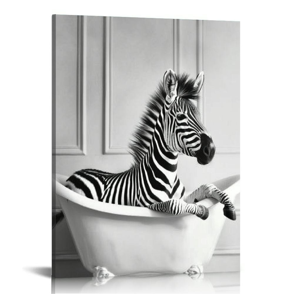 ONETECH Funny Bathroom Decor Wall Art Canvas Wall Art Print Painting ...