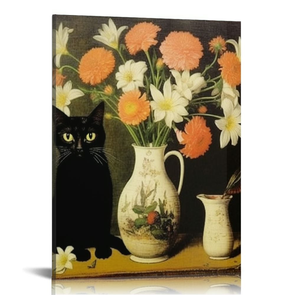 onetech-funny-black-cat-wall-art-cats-in-famous-paintings-posters