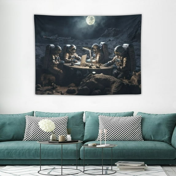 ONETECH Funny Space Astronaut Alien Tapestry Wall Hanging As Wall Art And Home Decor For Bedroom, Living Room, Dorm Decor Tapestry