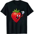 thumbnail image 1 of ONETECH Funny Strawberry Design Dabbing Strawberry Lover Men Women T-Shirt, 1 of 3