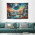 thumbnail image 1 of ONETECH Galaxy Tapestry Trippy Planet Tapestry Waterfall Landscape Tapestry Fantasy Mountain Wave Wall Tapestry Mysterious Neon Plants Wall Hanging for Room, 1 of 7
