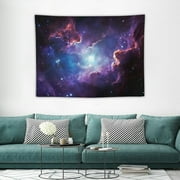 ONETECH   Galaxy Tapestry UV Reactive Starry Sky Tapestry Universe Space Tapestry Mysterious Purple and Blue Nebula Stars Tapestry Wall Hanging for Home Decor