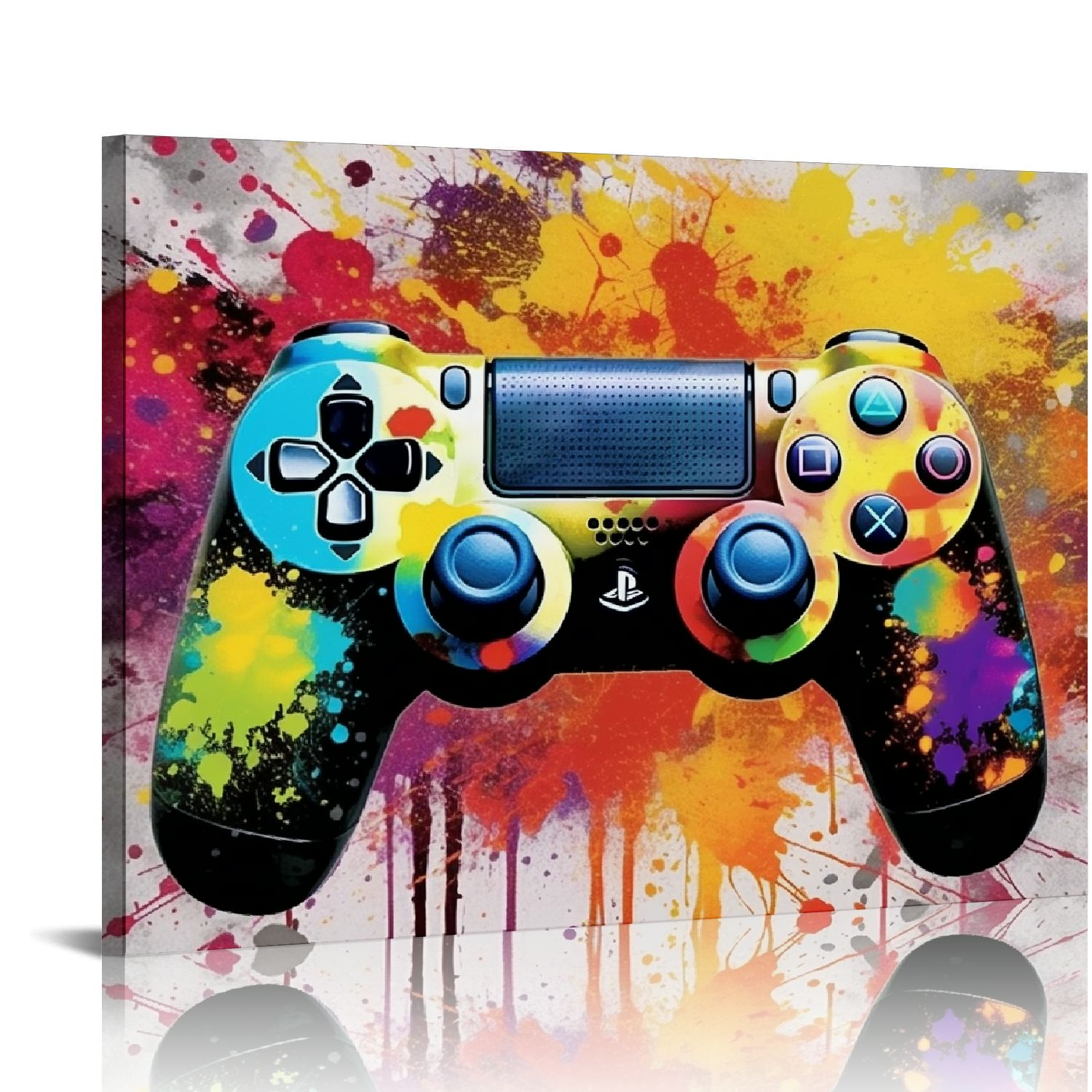 ONETECH Game Wall Decor Gaming Art Graffiti Gamepad Headphones Canvas ...