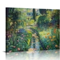 thumbnail image 1 of ONETECH Garden Oil Painting Canvas Wall Decor for Living Room Bedroom Hotel | 20x16 in / 16x12 in | Decorative Art for Bathroom and Home Office 20x16in, 1 of 6