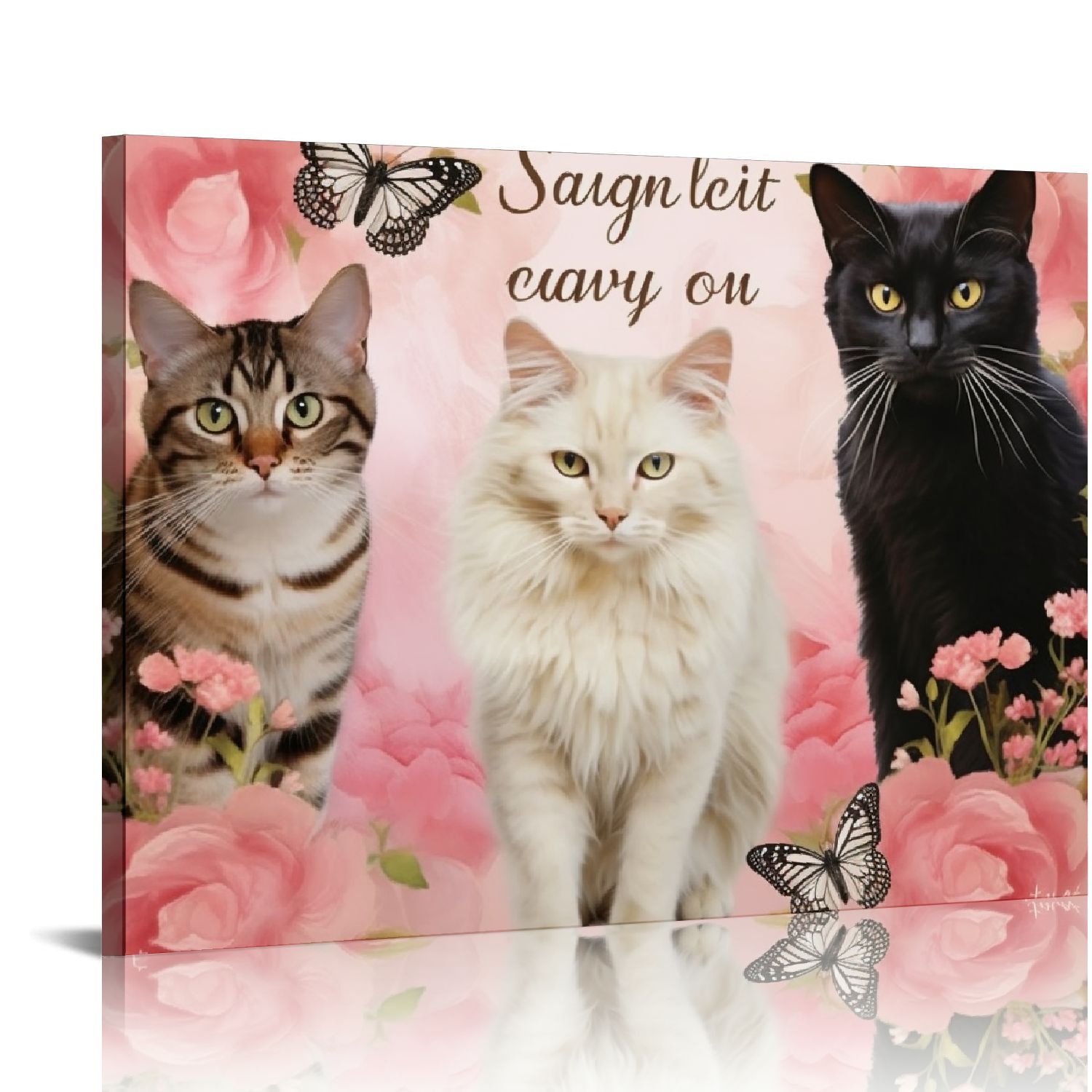 onetech-god-says-you-are-decor-wall-art-cat-canvas-pictures-christian