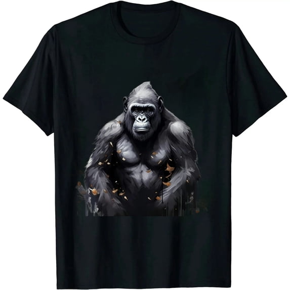 ONETECH Gorilla Lover Artwork | Bird Animal Motif Gorilla T-Shirt