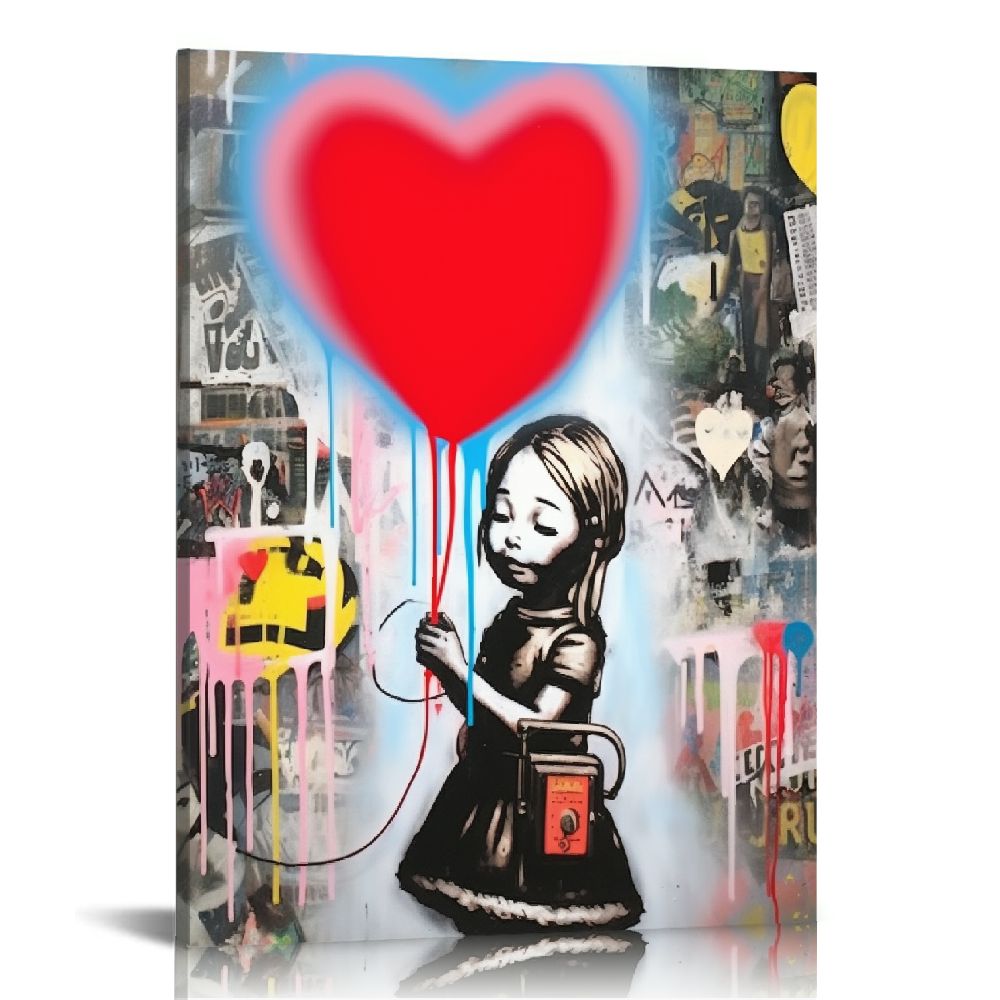 ONETECH Graffiti Canvas Wall Art - Graffiti Wall Art, Colorful Balloon ...