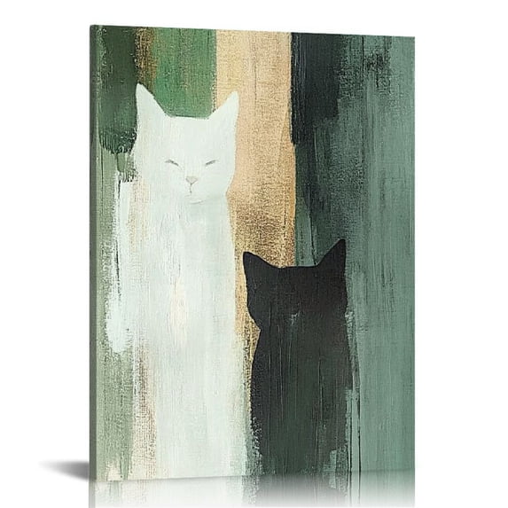 ONETECH Green and Gold Abstract Wall Art Green Abstract Picture Wall Decor Sage Green Abstract Painting Modern Abstract Wall Art Green Geometric Art Print Modern 16x20 in