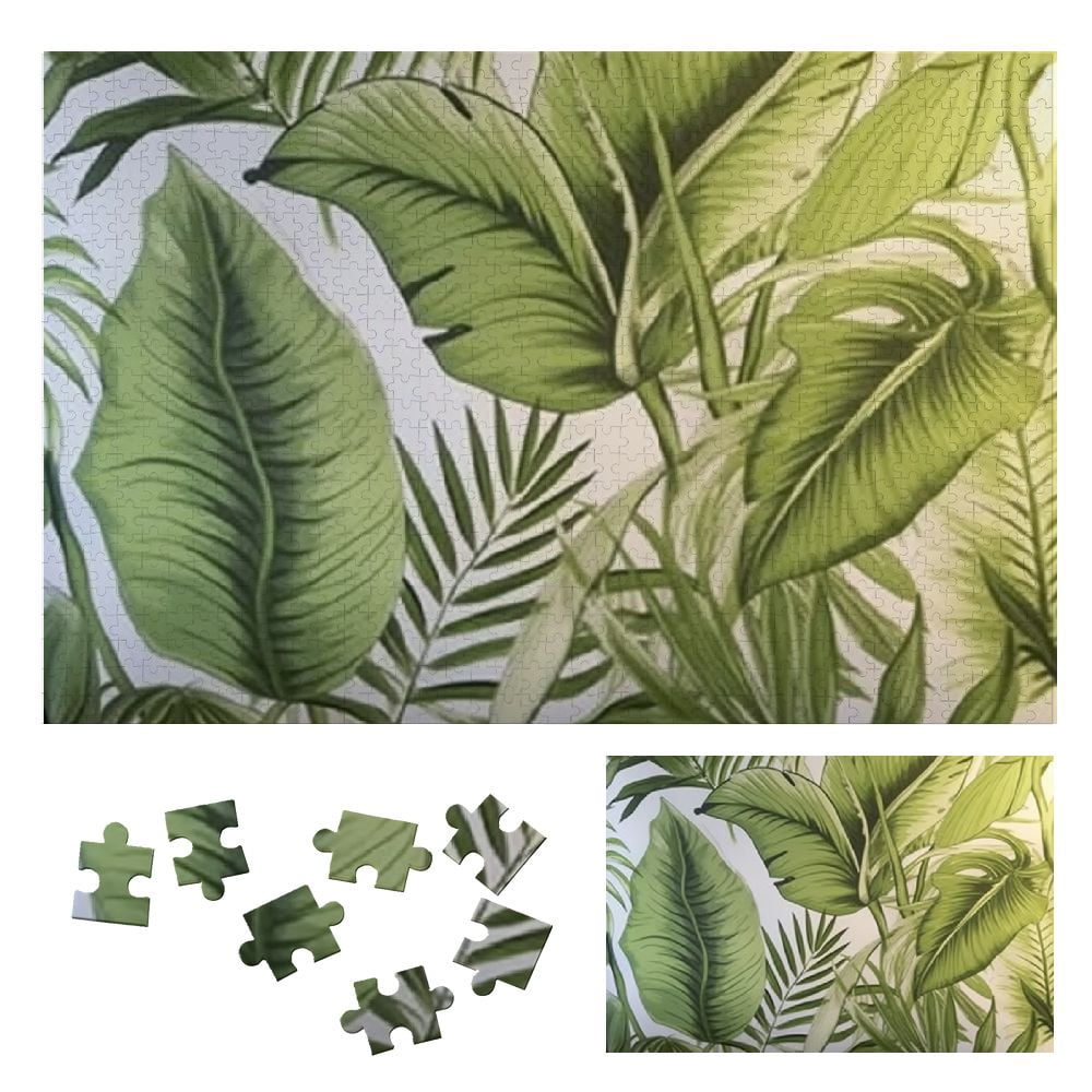 ONETECH Green Leaves Wooden Jigsaw Puzzle for Adults and Kids ...