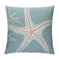 thumbnail image 1 of ONETECH  Green Starfish Sea Star Vintage Pastel Sea Foam Blue Fish Decorative Pillow Case Throw Pillow Covers Waist Lumbar Throw Pillow Cases Cushion Cover Rectangular, 1 of 5