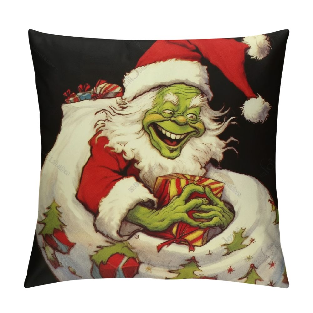 Grinch Pillow Cover Grinch Christmas Decorations Grinchmas