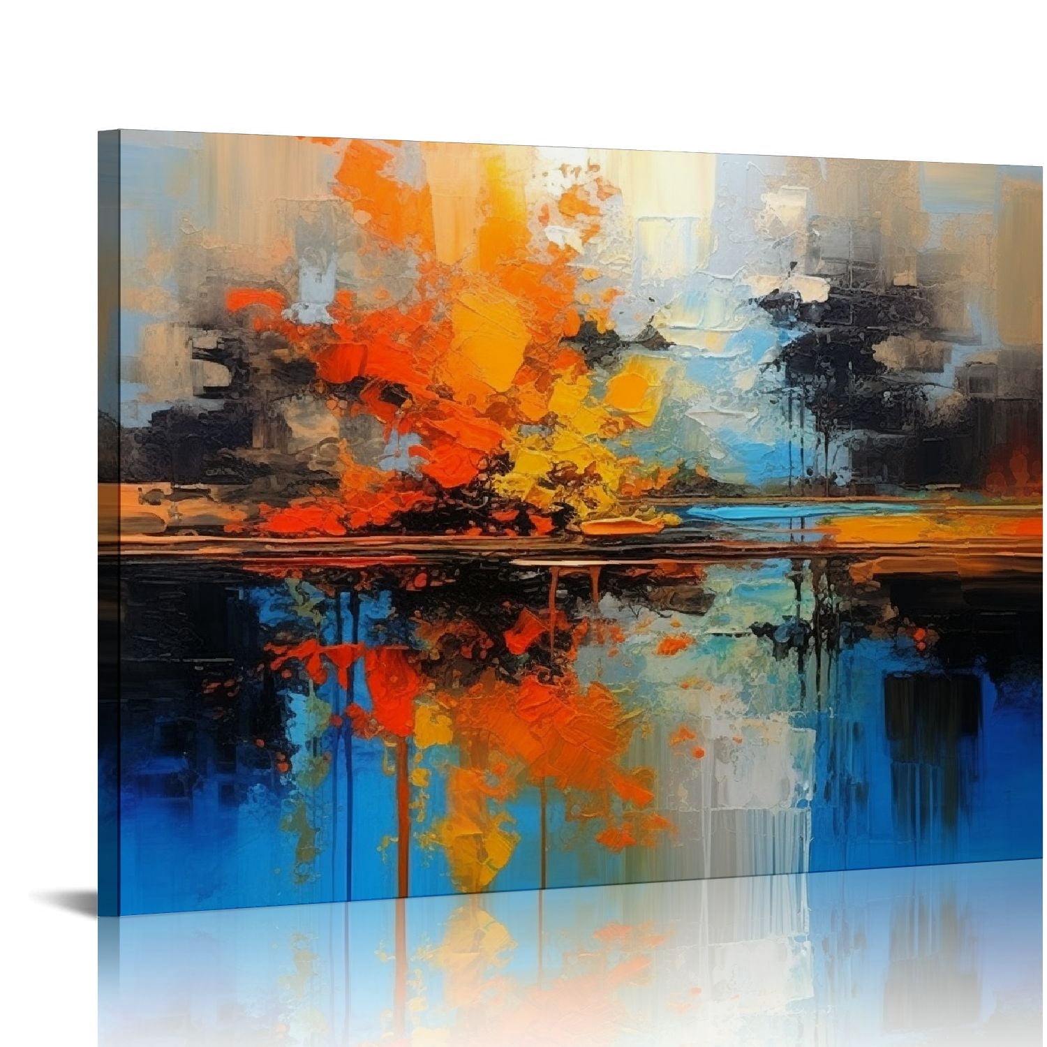 ONETECH Hand Painted Abstract Oil Painting on Canvas Modern Wall Art ...