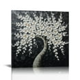 thumbnail image 1 of ONETECH Hand Paintings 3D Floral Canvas Wall Art  Abstract Floral Paintings Modern Contemporary Texture Wall Art Tree Black and White Artwork for Home Decorations, 1 of 4