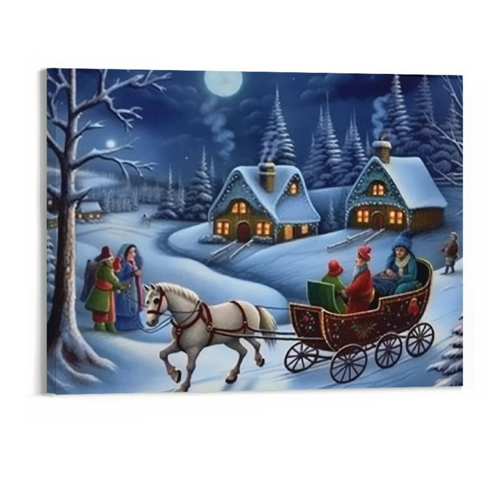 Happy Christmas Canvas Prints Christmas Pictures Wall Art for