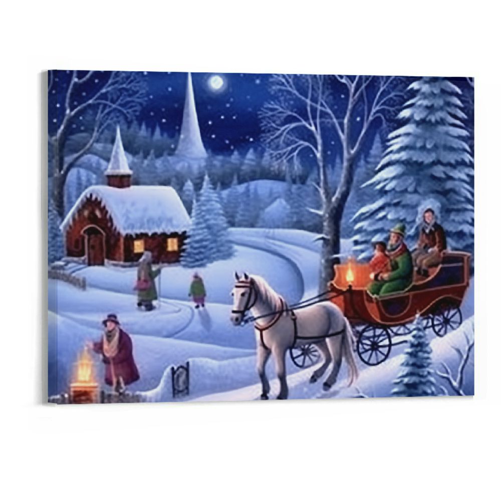 Happy Christmas Canvas Prints Christmas Pictures Wall Art for