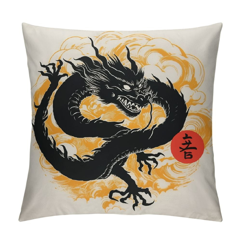 Onetech Happy Lunar New Year 2024 Cute Chinese Dragon Decorations Throw