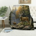 thumbnail image 1 of ONETECH  Hautman Brothers Wildlife Art Woven Tapestry Throw Blanket, King Stag, 1 of 6