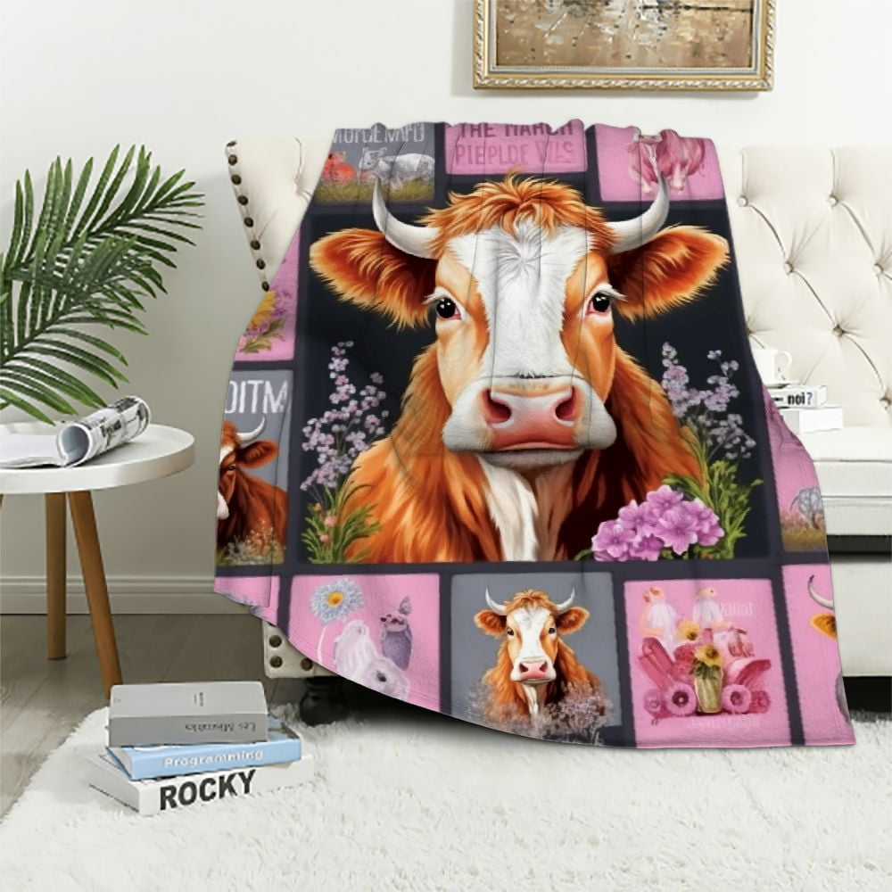 Highland Cow Gift for Women Kids Highland Cow Blanket Highland