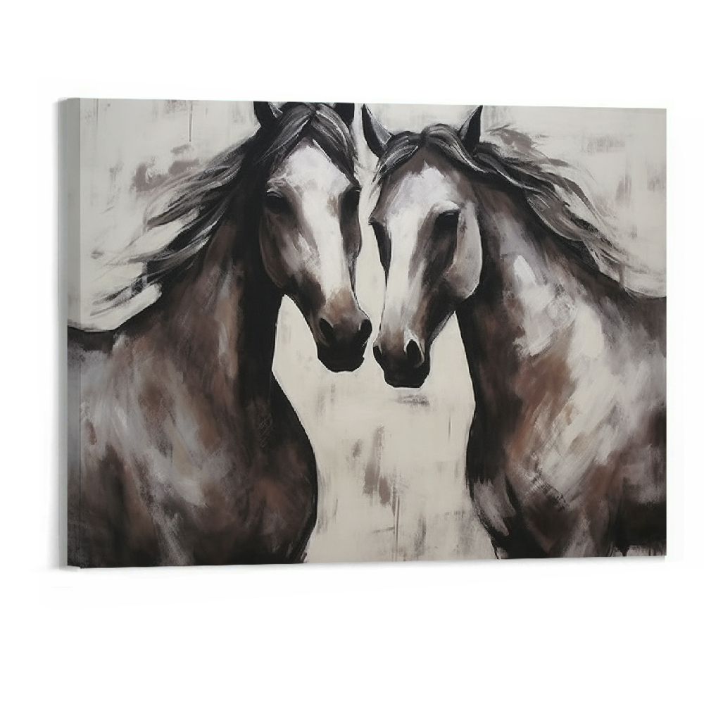 Horse Pictures Large Hand Painted Wall Art Oil Paintings Brown