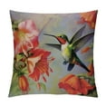 thumbnail image 1 of ONETECH  Hummingbird Flowers Throw Pillow Case Home Decorative Cushion Cover for Sofa Couch Bedding, 1 of 5