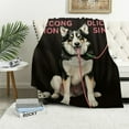 thumbnail image 1 of ONETECH Husky Dog Blanket Husky Gifts for Girls Women Men Funny Husky Throw Blanket for Kids Adults Soft Warm Cozy Blanket for Couch Sofa ​Bed, 1 of 6