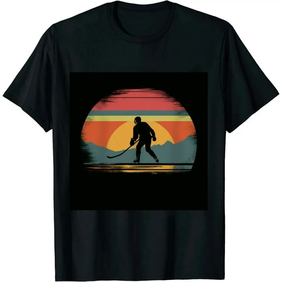 ONETECH Ice Hockey Shirt. Retro Style T-Shirt For Hockey Player