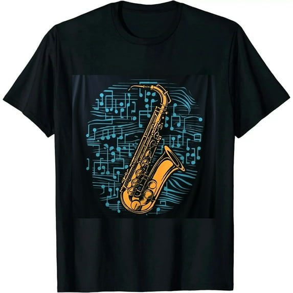ONETECH Jazz Music Saxophone Player Gift Saxophone T-Shirt
