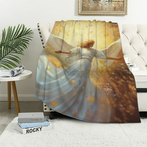 FUMJ Jesus Christ Throw Blanket Christian Gifts Blanket for Women Man Adults Inspirational Scripture Religious Faith Pigeon Catholic Cross Bible Verse Soft Cozy Warm Blanket Decor