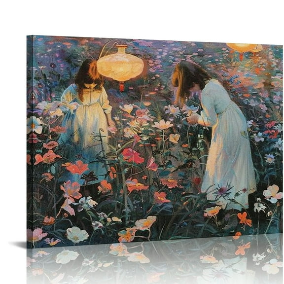 ONETECH  John Singer Sargent - Carnation Lily Rose Poster Art Print Canvas Wall Home Living Room Decor Mural Classroom Bedroom Aesthetics Decoration  20x16in