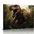 thumbnail image 1 of ONETECH Jurassic Dinosaur Tyrannosaurus Rex Art Landscape Decorative Poster Canvas Pictures for Wall Panels for Bathroom Painting Prints for Bedroom, 1 of 4