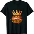 thumbnail image 1 of ONETECH King Hamburger Drinking Tomato Sauce Funny Cartoon TShirt, 1 of 3
