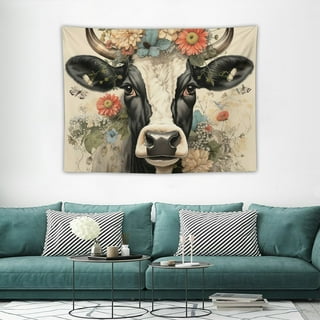 Pink cow print tapestry store