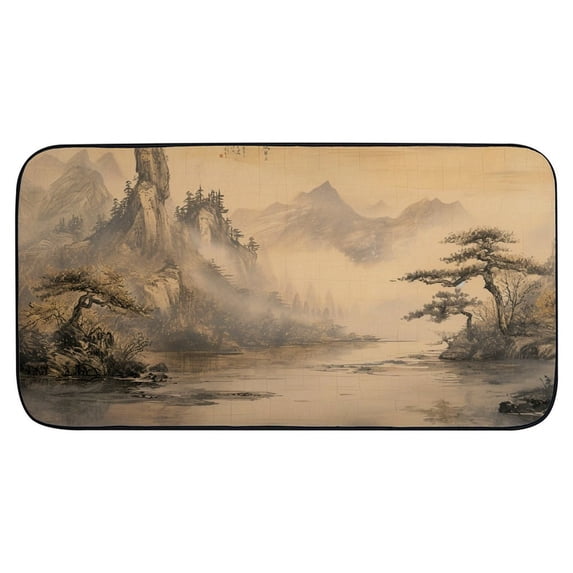 ONETECH Landscape Painting Floor Mat Rug, Welcome Entrance Doormat for Home Entrance Outside Entry, Kitchen Floor Mat Dog Doormat 19.68*39.37 in