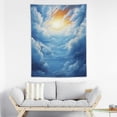 thumbnail image 1 of ONETECH Landscape Tapestry, Mysterious Sky with Sun and Clouds Fantasy Picture Taken from an Airplane, Wall Hanging for Bedroom Living Room Dorm Decor, 30x40 Inch, Blue and White, 1 of 7