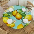 thumbnail image 1 of ONETECH  Lemon Tablecloth Circle Outdoor Waterproof Fabric Tablecloth Wipeable Green Dining Table Cover for Picnic, 1 of 7