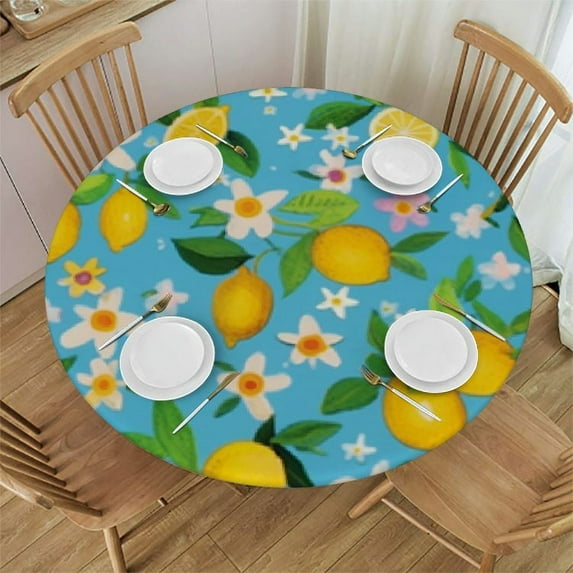 ONETECH Lemons Tablecloth Washable Tablecloth Reusable Polyester Table Cover for Kitchen Indoor Dining Party Outdoor Patio Dinner Banquet Holiday