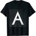 thumbnail image 1 of ONETECH Letter A Capital Alphabet Monogram Initial T-Shirt, 1 of 3