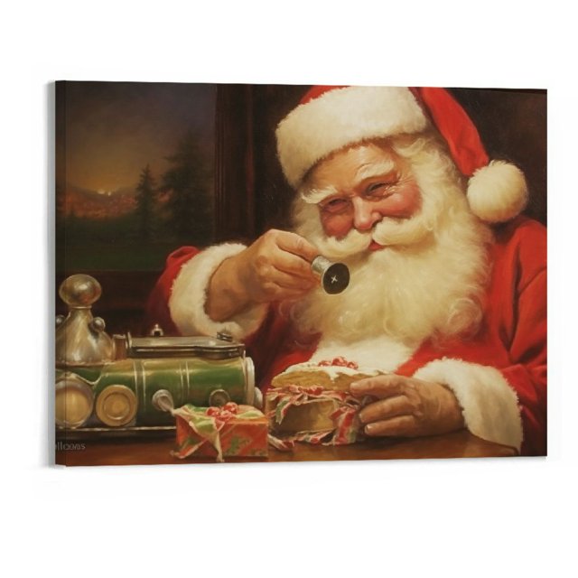 Letter To Santa Claus Christmas Canvas Print Picture Wall Art