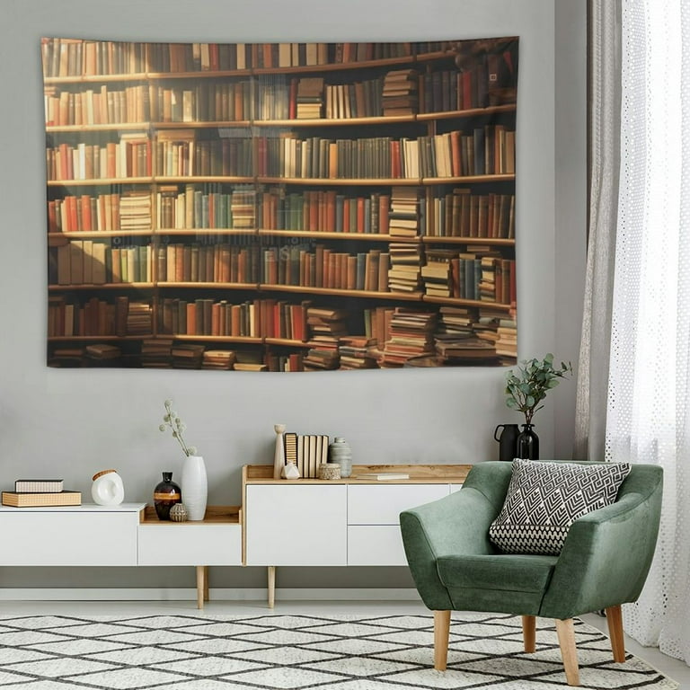 Bookshelf wall tapestry hotsell