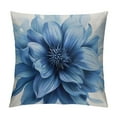 thumbnail image 1 of ONETECH Light Blue Flower Throw Pillow Cover, Dahlia Flower Decorative Throw Pillow Covers Pillow Cases for Home Decor, 1 of 5