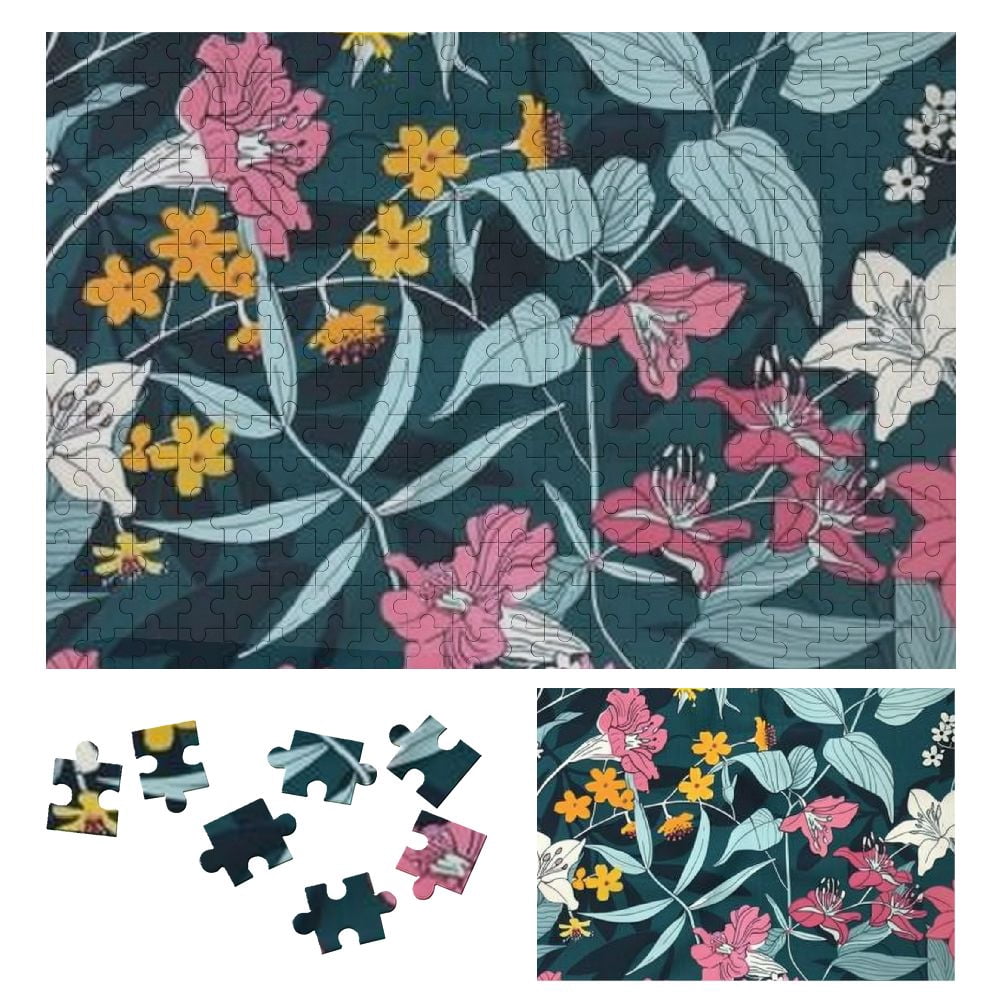 ONETECH Lily Flower Wooden Jigsaw Puzzle for Adults and Kids ...