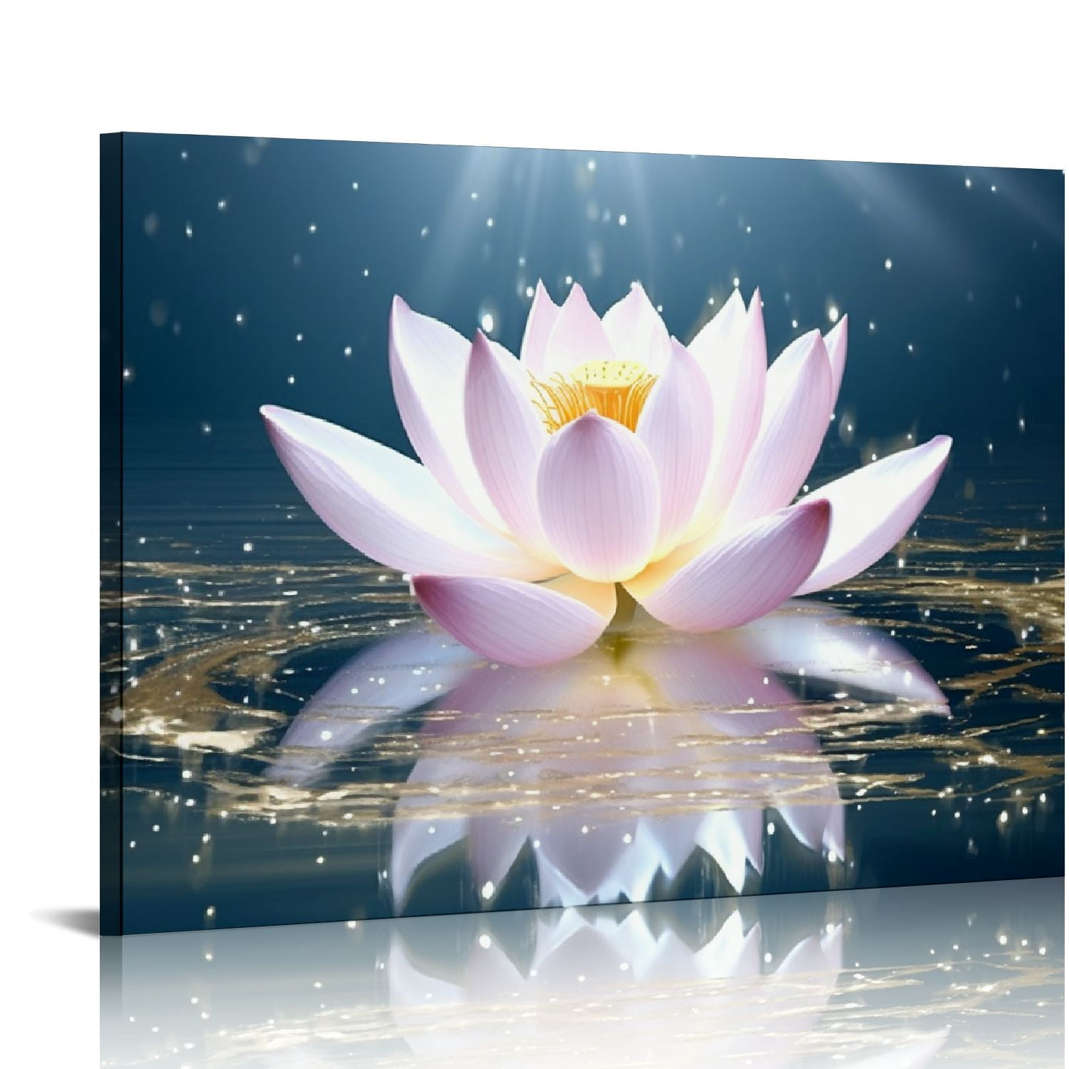 ONETECH Lotus Flower Canvas Print Zen Wall Art Spa Pictures Decor ...