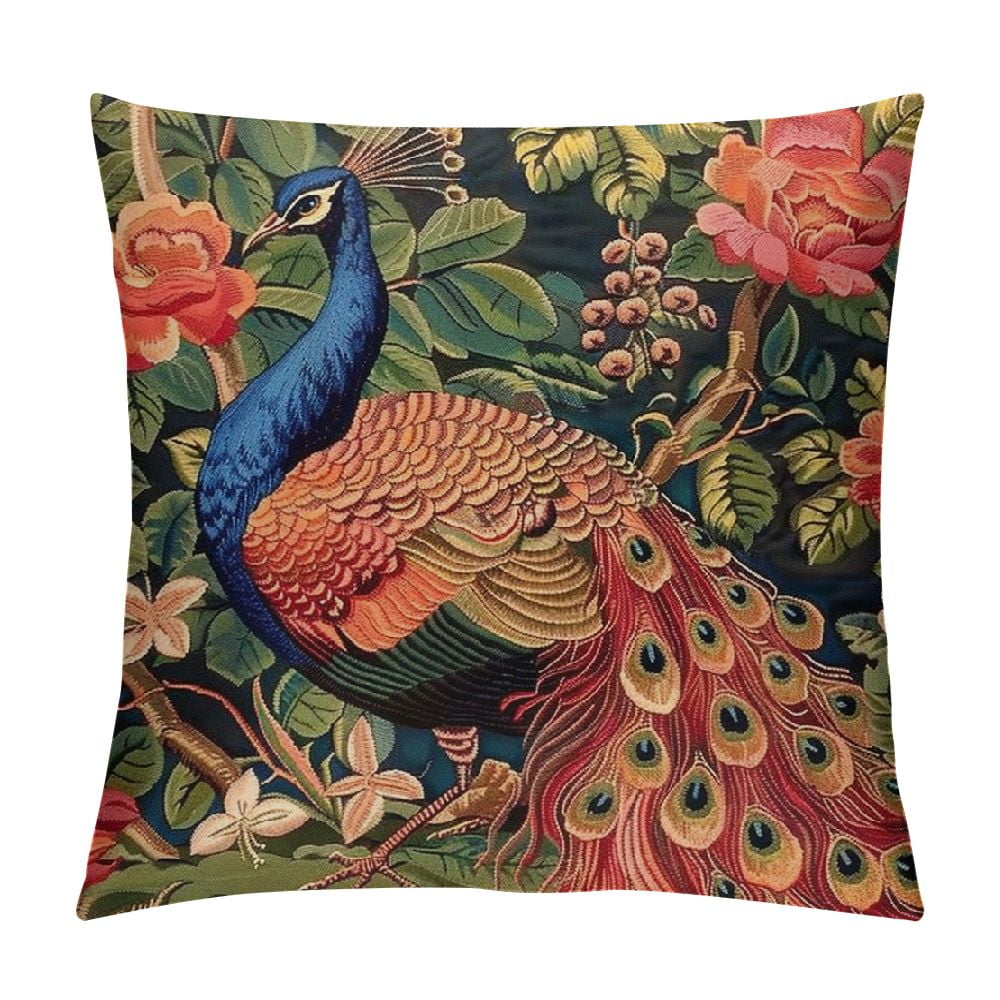 ONETECH Lumbar Pillow Cover Manor Blush Chinoiserie Bird Pillow Cover ...