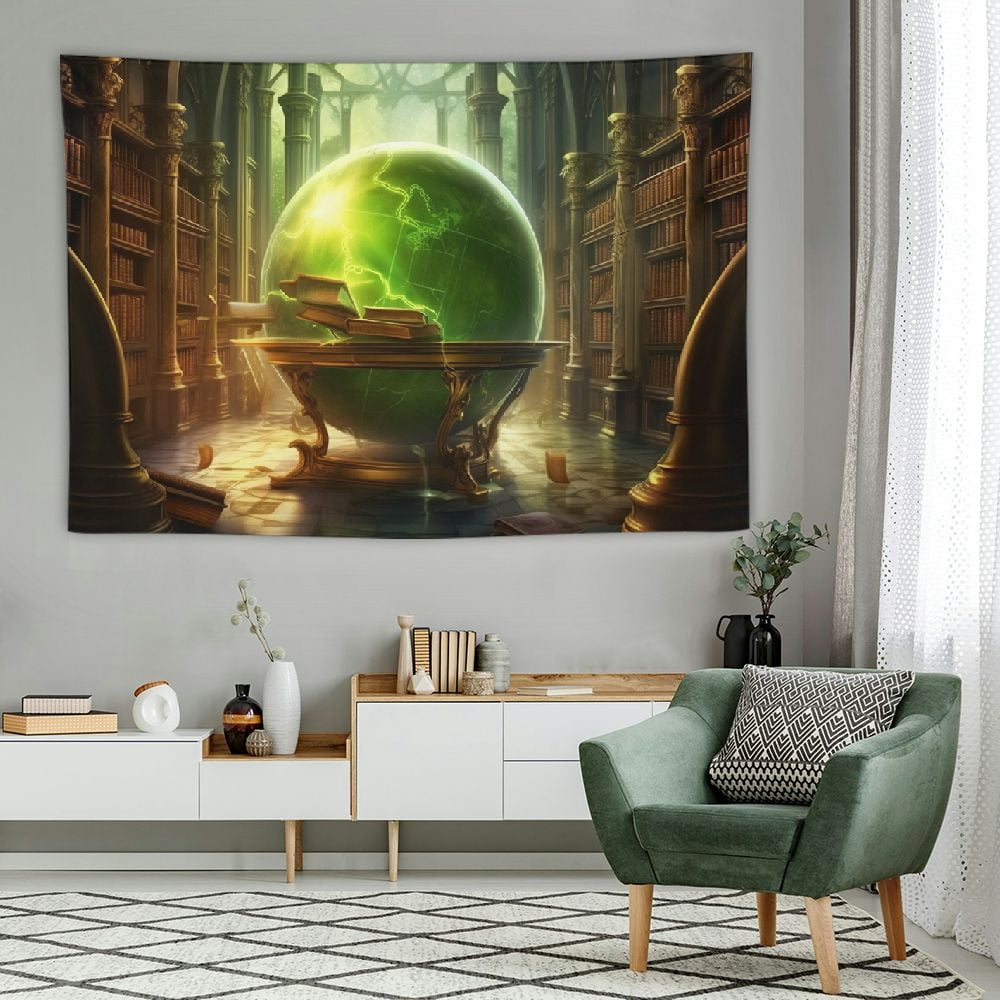 ONETECH Magic Library Tapestry Wall Hanging Ancient Library and