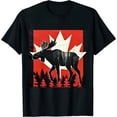 thumbnail image 1 of ONETECH Maple Leaf Animal Canadian Flag Canada T-Shirt, 1 of 3