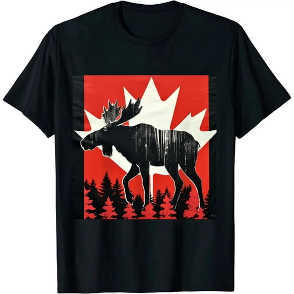 ONETECH Maple Leaf Animal Canadian Flag Canada T-Shirt