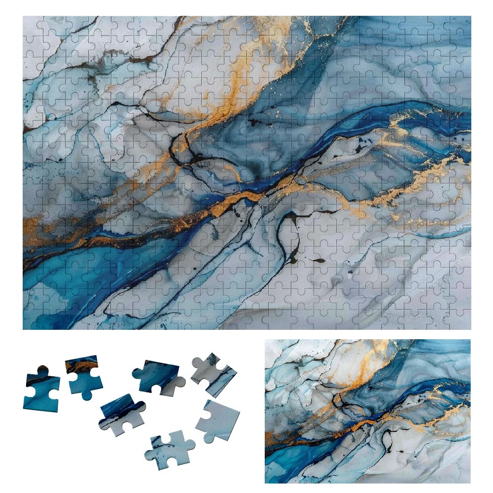 ONETECH Marbled Surface Abstract Art Wooden Jigsaw Puzzle for Adults ...