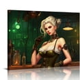 thumbnail image 1 of ONETECH Modern Canvas Painting Poster Print Steam Punk Style, a Blonde Girl with Mechanical for Home Decor, 1 of 4