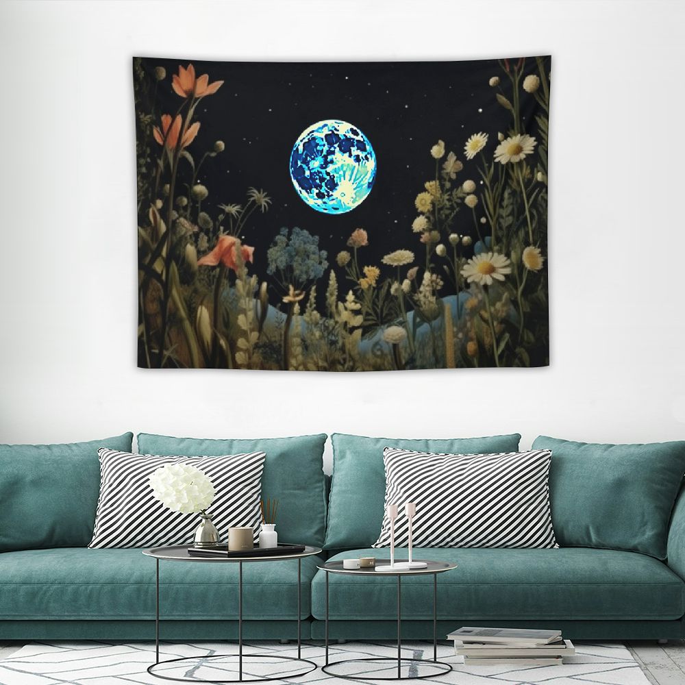 FUMJ Moon Forest Tapestry for Bedroom Aesthetic Trip-py Galaxy Wall ...